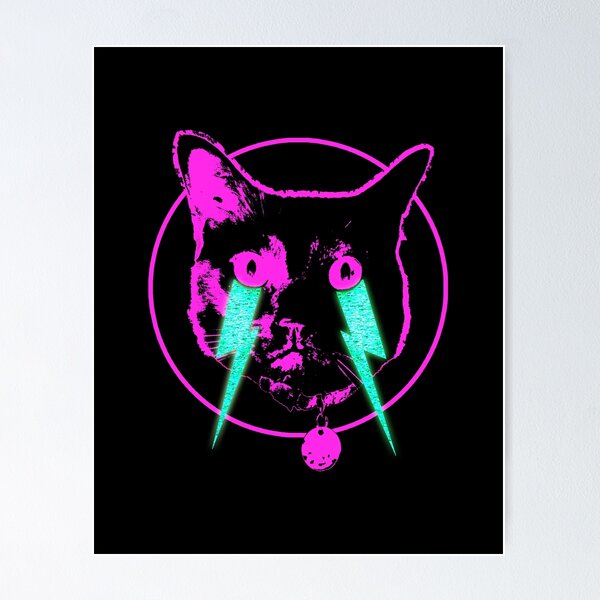 Item preview, Lightning Cat (transparent circle) designed and sold by chrislannary.