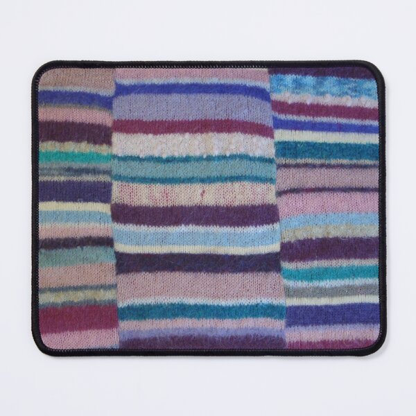 Item preview, vintage style colorful hand knitted stripes designed and sold by pollywolly.