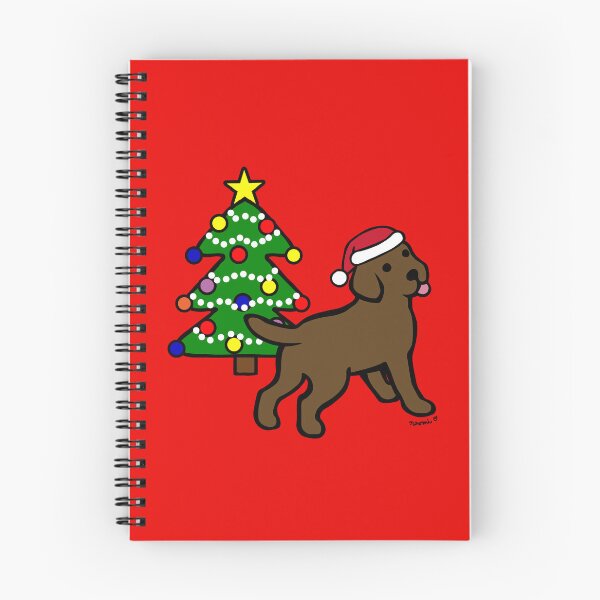 Item preview, Chocolate Labrador Puppy and Christmas Tree designed and sold by HappyLabradors.