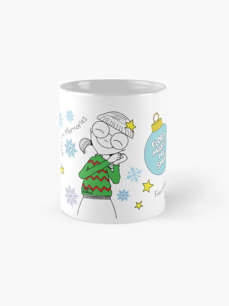Thumbnail 4 of 6, Coffee Mug, FLORA MAKES ME SMILE - MUG LIMITED EDITION designed and sold by ThePencilCircle.