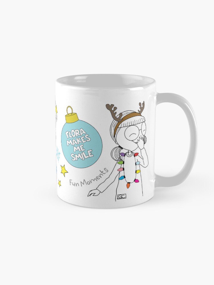 Thumbnail 5 of 6, Coffee Mug, FLORA MAKES ME SMILE - MUG LIMITED EDITION designed and sold by ThePencilCircle.
