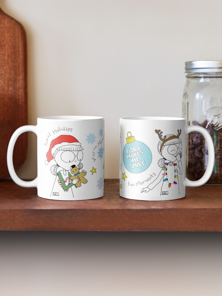 Thumbnail 2 of 6, Coffee Mug, FLORA MAKES ME SMILE - MUG LIMITED EDITION designed and sold by ThePencilCircle.