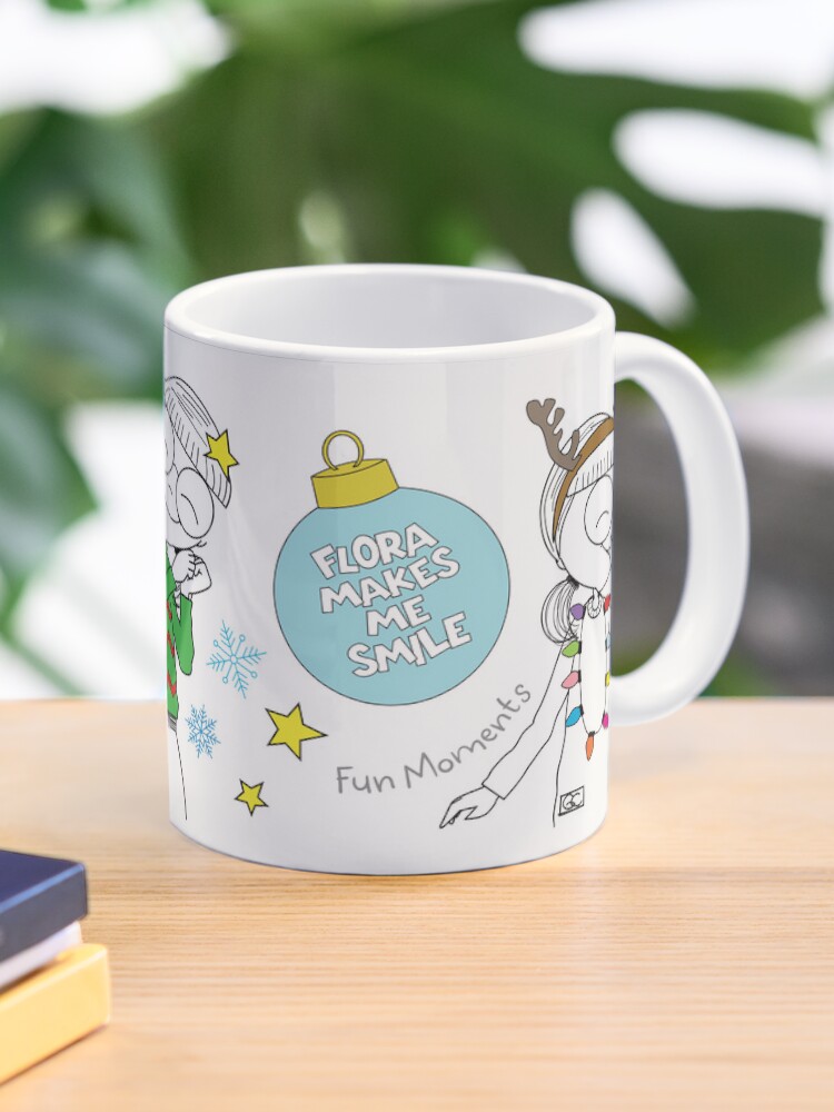 Thumbnail 1 of 6, Coffee Mug, FLORA MAKES ME SMILE - MUG LIMITED EDITION designed and sold by ThePencilCircle.