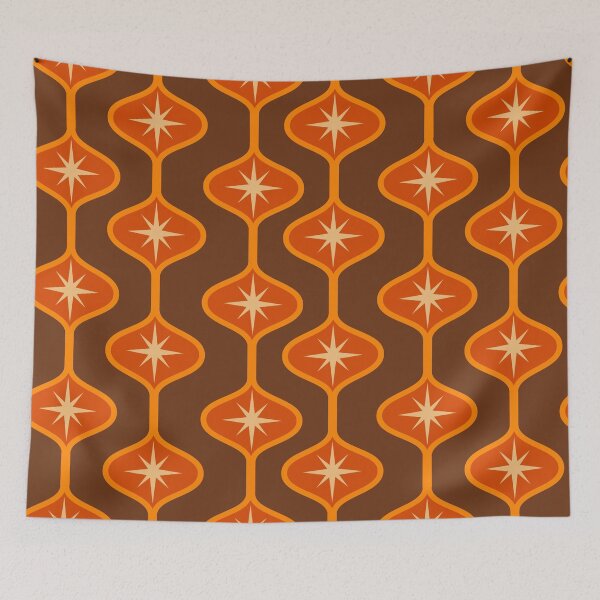 Item preview, Mid Century Modern Atomic Starbursts on Ogee Pattern  designed and sold by Yasminepatterns .
