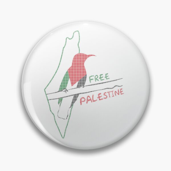 Item preview, Free Palestine Bird tatreez Palestinian Embroidery printed design designed and sold by Mo5tar.