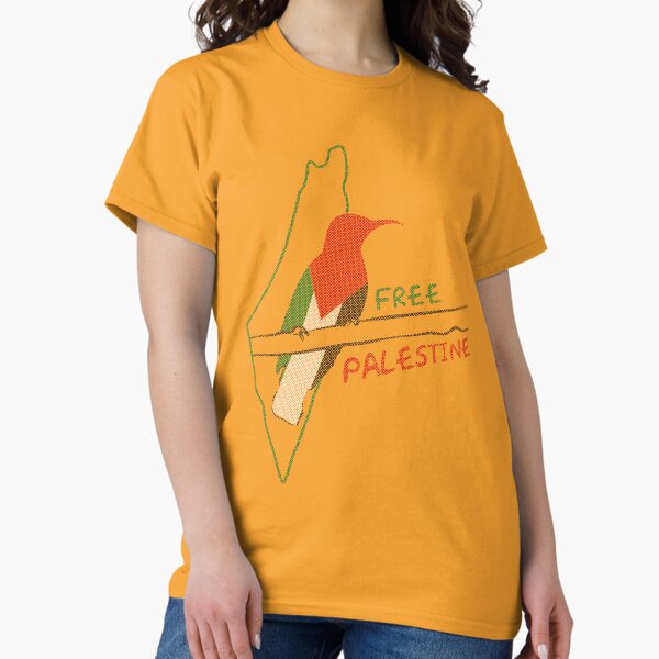 Item preview, Free Palestine Bird tatreez Palestinian Embroidery printed design designed and sold by Mo5tar.
