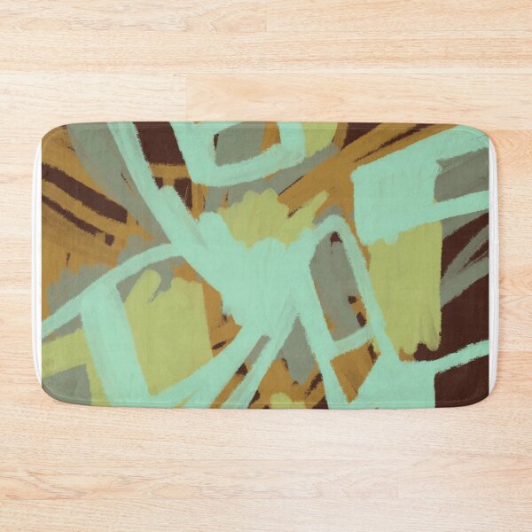 Item preview, Abstract painting brown green yellow modern style designed and sold by Jacoabstracts.