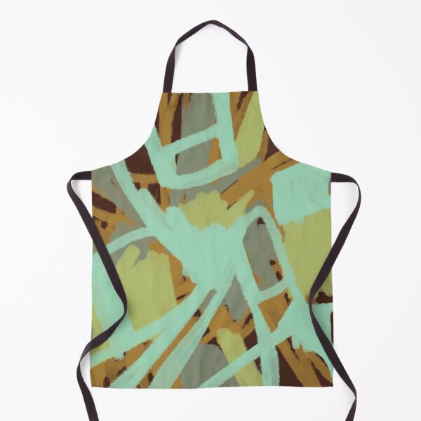 Item preview, Abstract painting brown green yellow modern style designed and sold by Jacoabstracts.