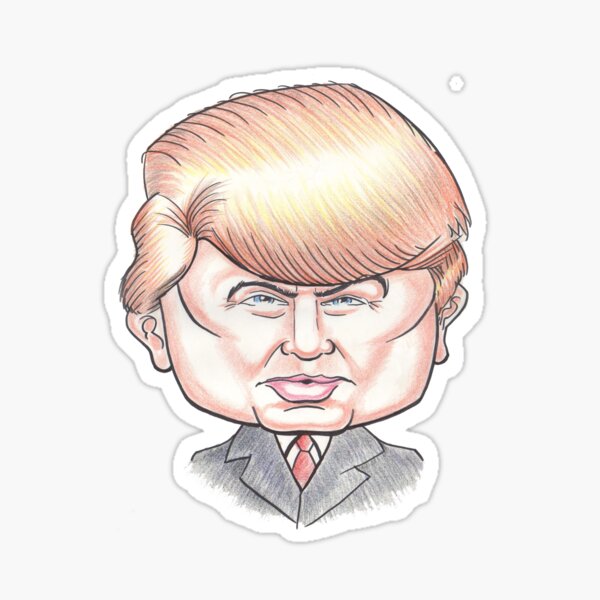 Vista previa del artículo con la obra «CARICATURA DONALD TRUMP», diseñado y vendido por Porky-Pie.