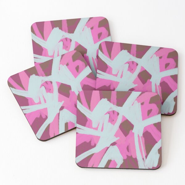 Item preview, Abstract painting pink gray modern style  designed and sold by Jacoabstracts.