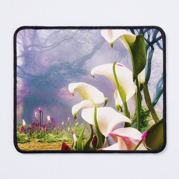 Item preview, Solarpunk Abstract Flowers in The Woods designed and sold by BioDigital-Jazz.