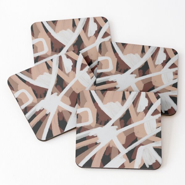 Item preview, Abstract painting brown beige strokes modern style designed and sold by Jacoabstracts.