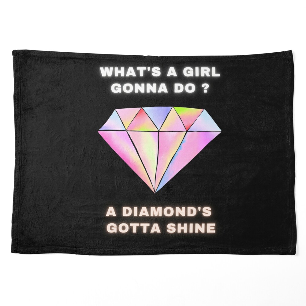 A Diamond's Gotta Shine Digital Print Bejeweled Taylor Retro