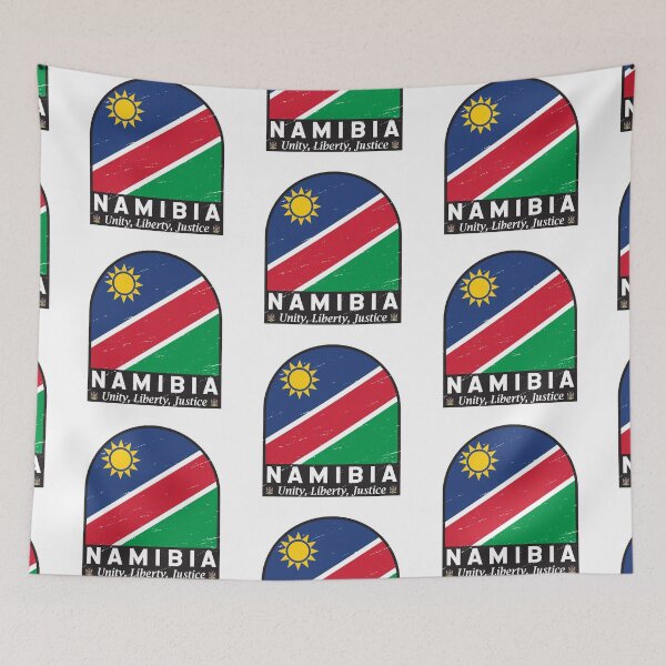 Item preview, Namibia Flag Emblem Distressed Vintage designed and sold by KrisSidDesigns.