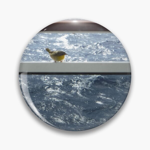 Item preview, Bird On Ships Rail In The Middle Of The Ocean designed and sold by GloriaGranat.