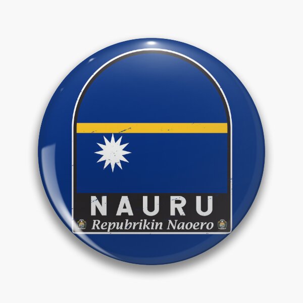 Item preview, Nauru Flag Emblem Distressed Vintage designed and sold by KrisSidDesigns.