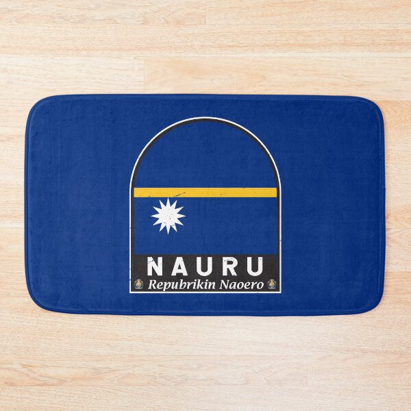 Item preview, Nauru Flag Emblem Distressed Vintage designed and sold by KrisSidDesigns.