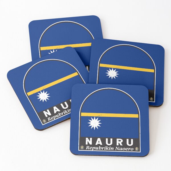 Item preview, Nauru Flag Emblem Distressed Vintage designed and sold by KrisSidDesigns.