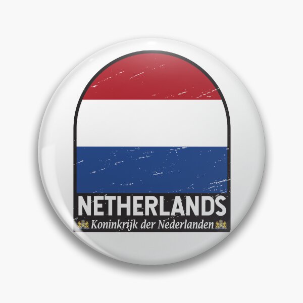Item preview, Netherlands Flag Emblem Distressed Vintage designed and sold by KrisSidDesigns.