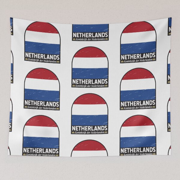 Item preview, Netherlands Flag Emblem Distressed Vintage designed and sold by KrisSidDesigns.