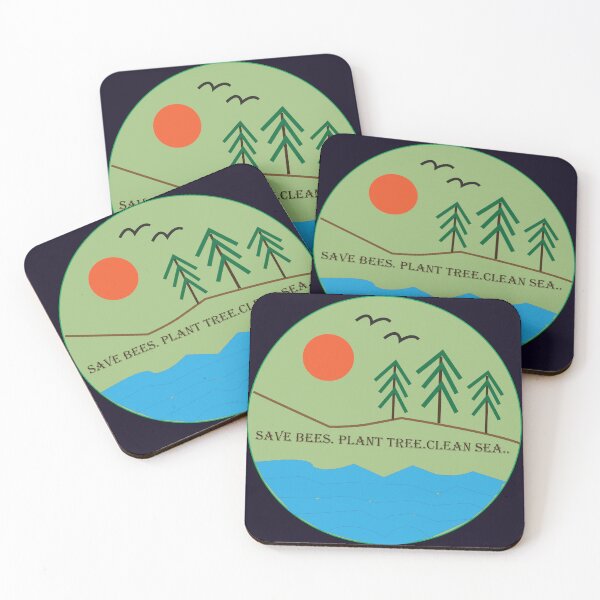 Item preview, save bees. plant tree. clean sea. designed and sold by AmeeqaSiddiqui.