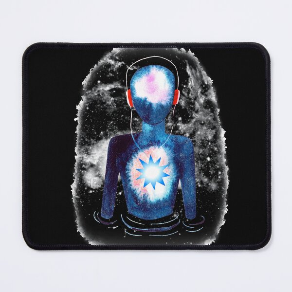 Item preview, Meditation Man in a Black & White Galaxy designed and sold by RealmsBeyond.