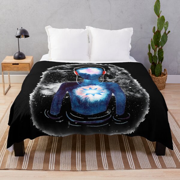 Item preview, Meditation Man in a Black & White Galaxy designed and sold by RealmsBeyond.