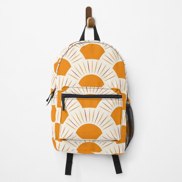 Item preview, Orange Boho Sun with Terracotta and Yellow Rays designed and sold by Yasminepatterns .