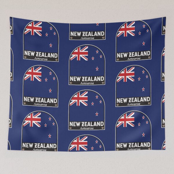 Item preview, New Zealand Flag Emblem Distressed Vintage designed and sold by KrisSidDesigns.