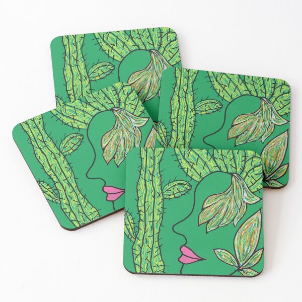 Item preview, Copy of Lady Cactus with Cactus #green designed and sold by yanayushkevich.
