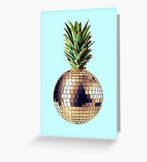 Ananas Party (pineapple) blue version Greeting Card