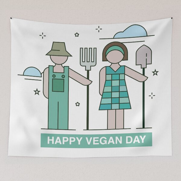 Item preview, Happy Vegan Today   classic T-shirt  designed and sold by Graphichut.