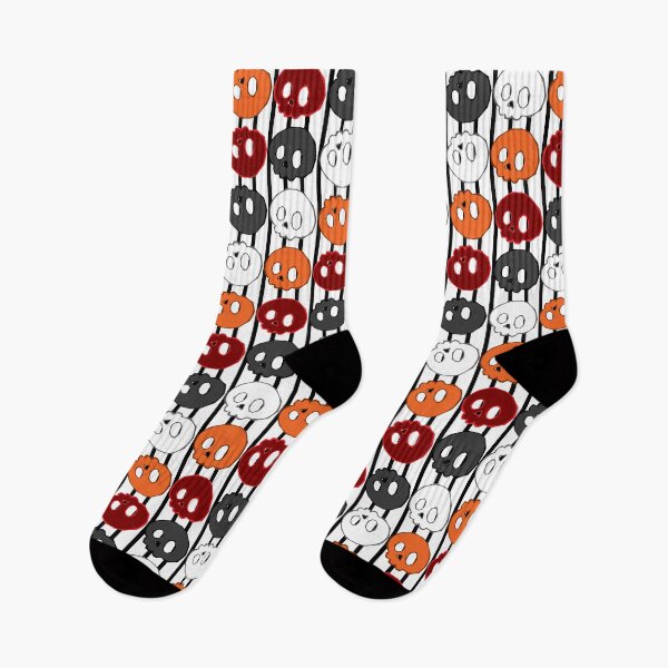 Item preview, Spooky Skulls Black and White stripe Halloween designed and sold by Artimas.