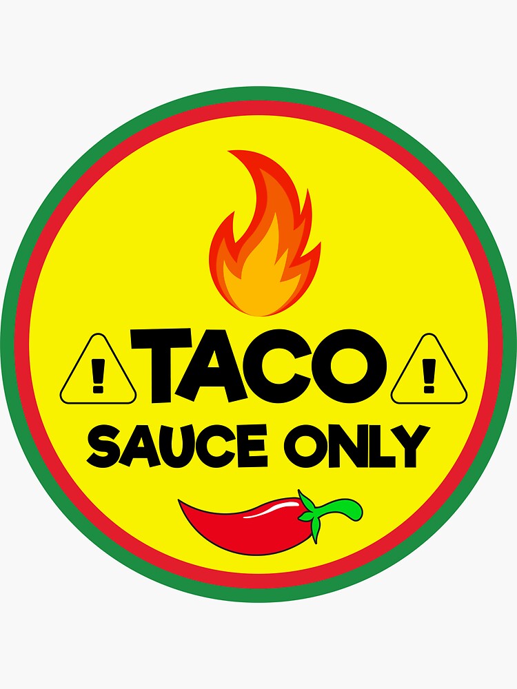 "TACO SAUCE ONLY Decal Sticker taco bell stickers taco bell planner