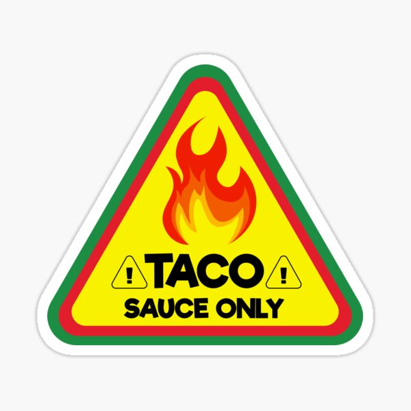 Taco Sauce Only Decal Sticker Taco Bell Stickers Taco Bell Planner Stickers Food Stickers 0449