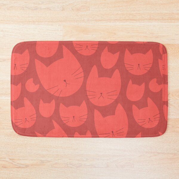 Item preview, Raspberry Stylized Kitties Print designed and sold by Zorana Stevanovic.