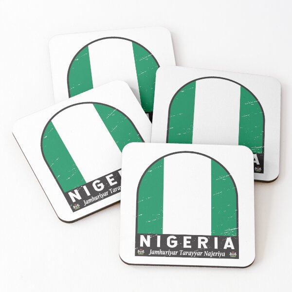 Item preview, Nigeria Flag Emblem Distressed Vintage designed and sold by KrisSidDesigns.