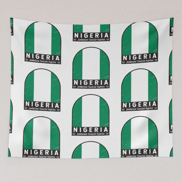 Item preview, Nigeria Flag Emblem Distressed Vintage designed and sold by KrisSidDesigns.