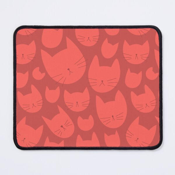Item preview, Raspberry Stylized Kitties Print designed and sold by Zorana Stevanovic.