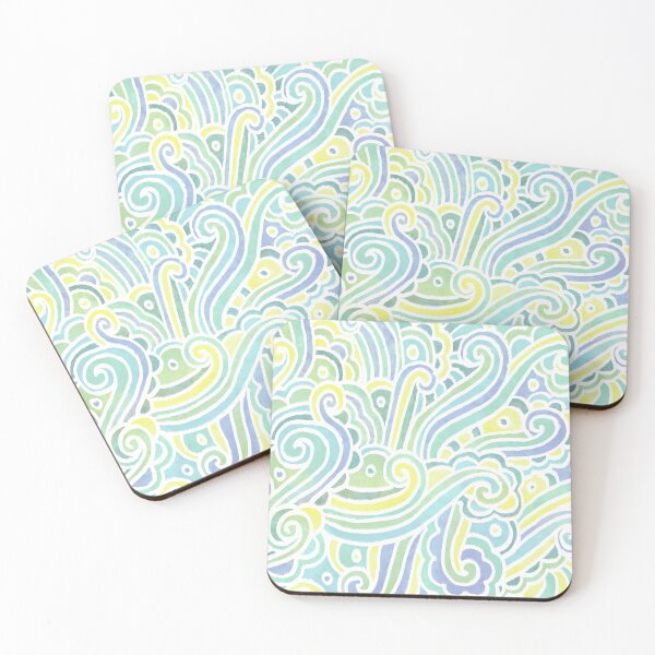 Item preview, Light Pastel Blue and Green Abstract Design designed and sold by Alaina Perry.