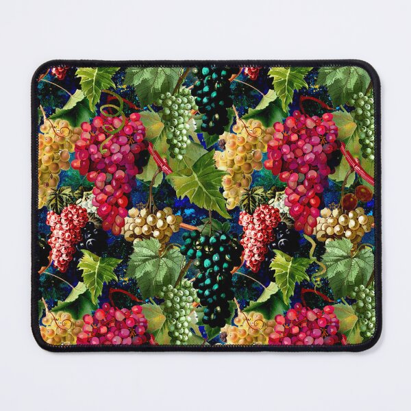 Item preview, Exotic Vintage grapes pattern, vines, vintage florals, botanical pattern, dark blue floral illustration  designed and sold by ZeinabTaha.