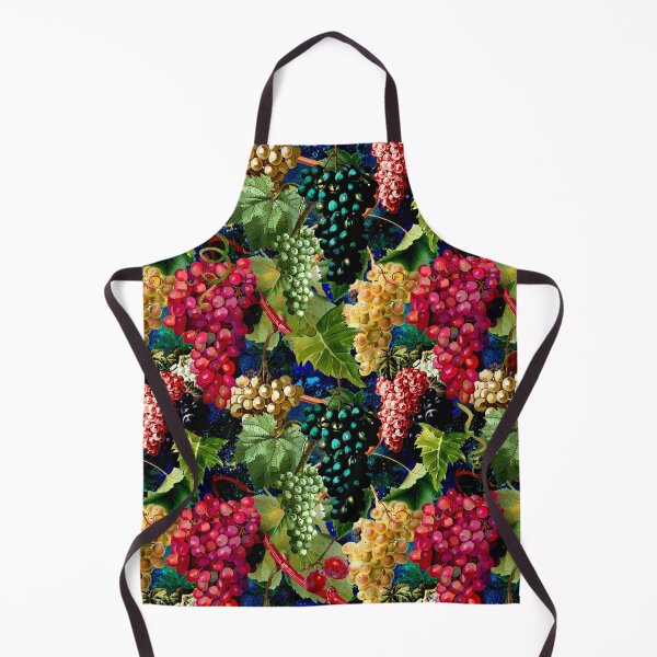 Item preview, Exotic Vintage grapes pattern, vines, vintage florals, botanical pattern, dark blue floral illustration designed and sold by ZeinabTaha.