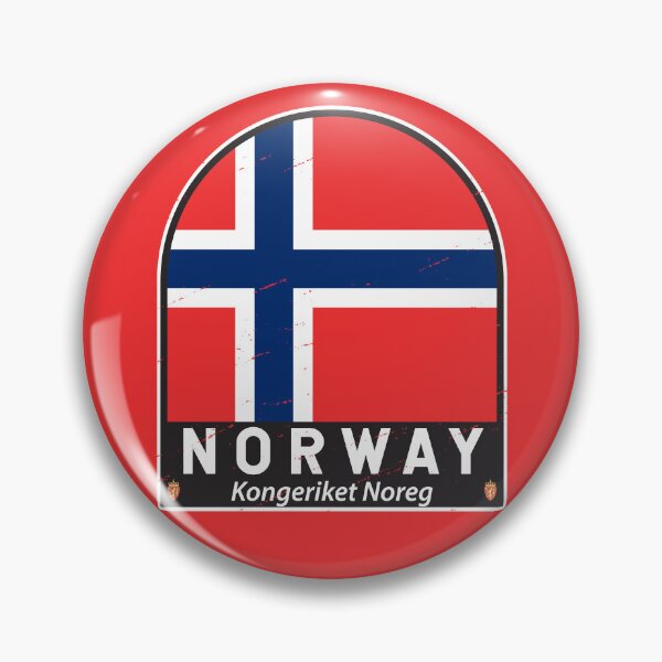 Item preview, Norway Flag Emblem Distressed Vintage designed and sold by KrisSidDesigns.