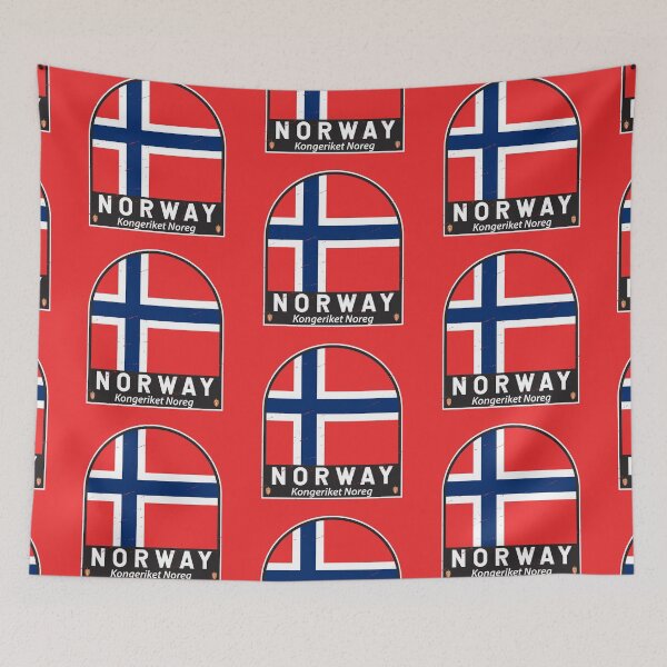 Item preview, Norway Flag Emblem Distressed Vintage designed and sold by KrisSidDesigns.