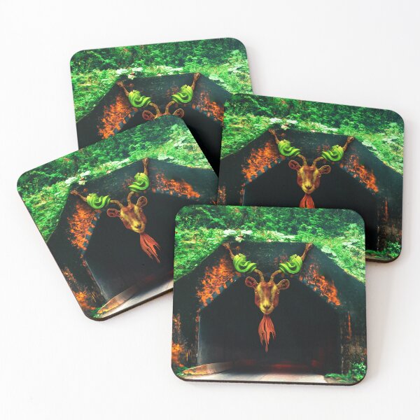 Item preview, Goat snakes at a cave entrance | Abstract wild life designed and sold by LenaKiagia.