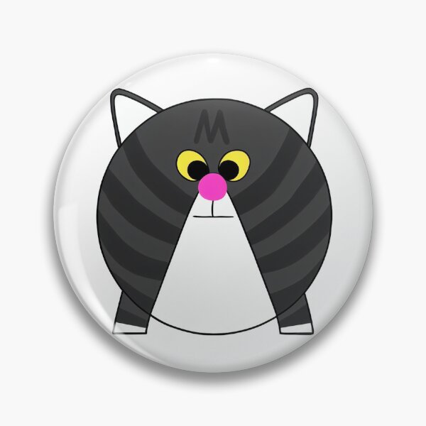 Item preview, A cartoonish round grey cat with stripes IV designed and sold by BrachiaST.