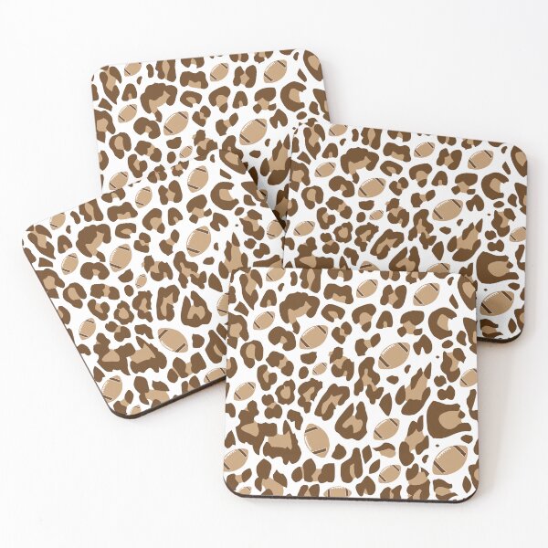 Item preview, Leopard Print with Footballs - Brown Football Leopard Print Pattern designed and sold by gjsart.