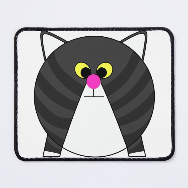 Item preview, A cartoonish round grey cat with stripes V designed and sold by BrachiaST.