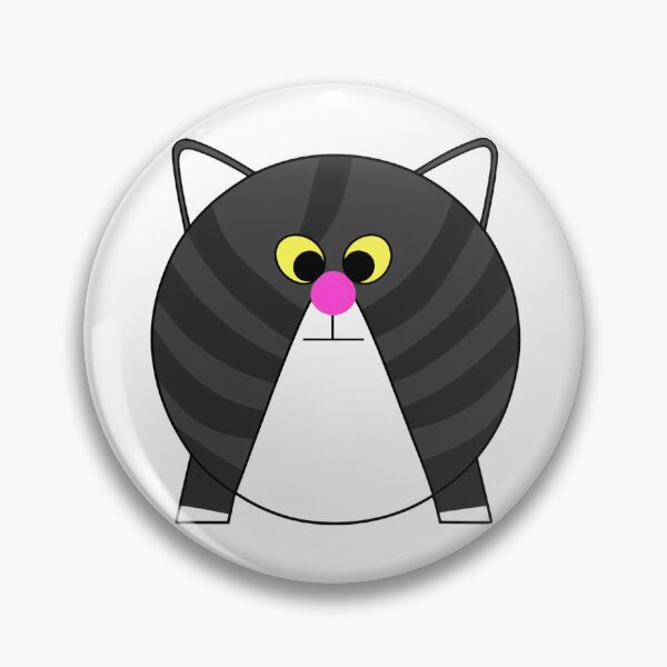 Item preview, A cartoonish round grey cat with stripes VI designed and sold by BrachiaST.