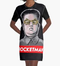 Raketenmann Kim Jong-Un Donald Trump RocketMan-T-Shirt T-Shirt Kleid